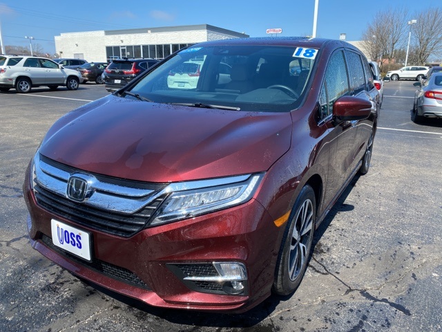 $34,300 2018 Honda Odyssey Elite Red 4D Passenger Van in Tipp City